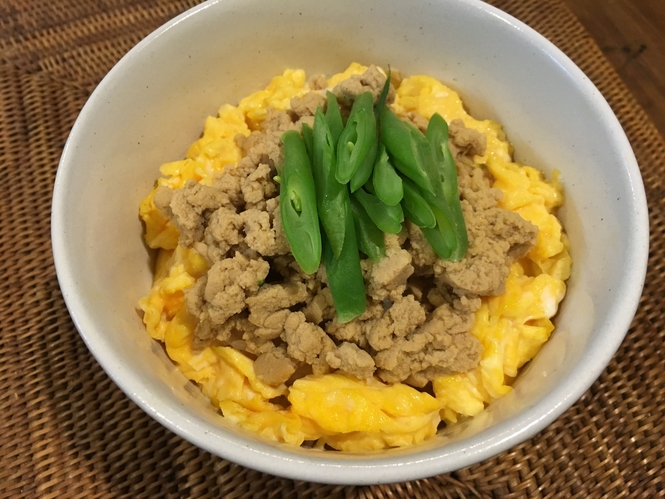 高野豆腐のそぼろ丼