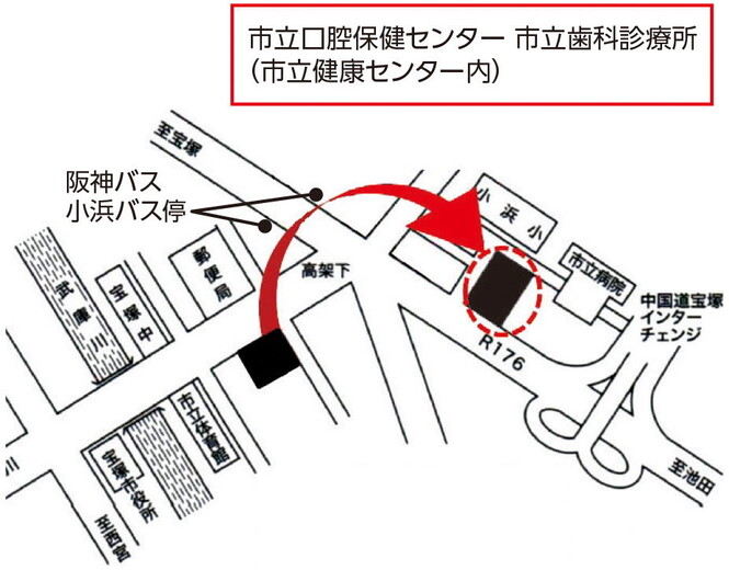 歯科応急診療所の地図の画像