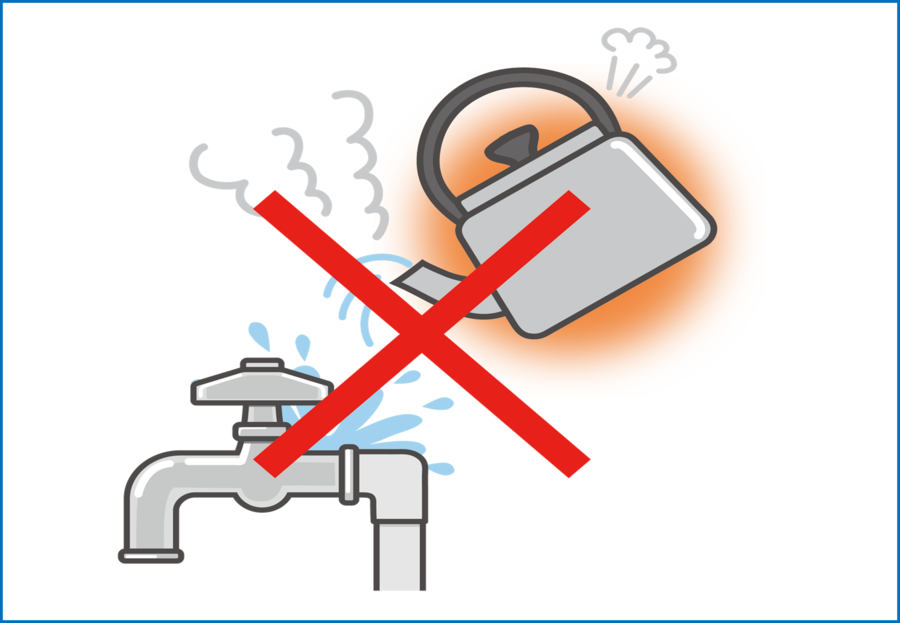 熱湯を直接水栓にかけないでください。