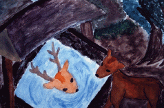 鹿の鏡井戸の挿し絵2