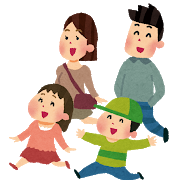 家族でお出かけイラスト