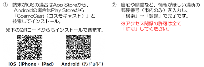 コスモキャストQRコード