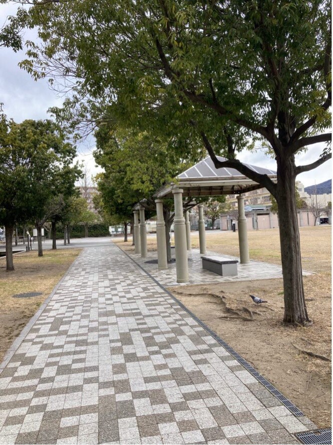 末広中央公園の遊歩道