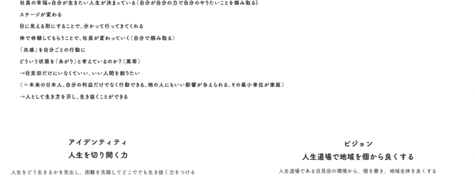 目見田商事のビジョン