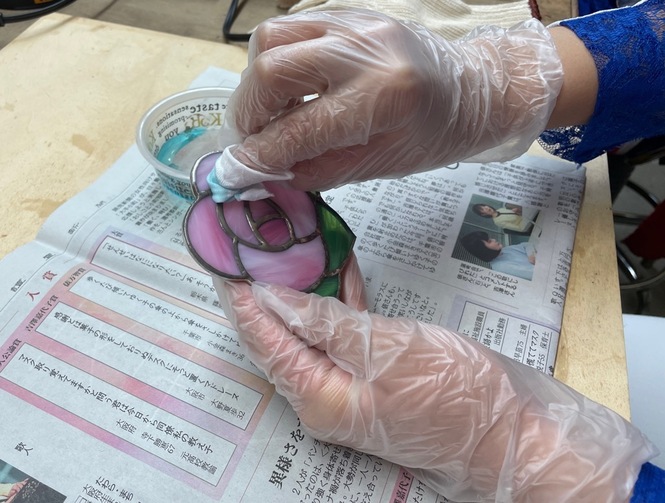 塗布中