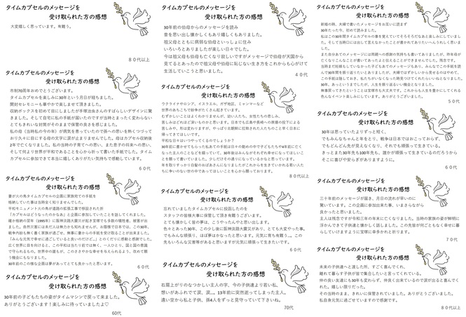 頂戴した感想の一部
