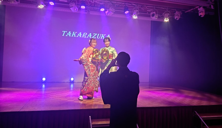 記念撮影の写真