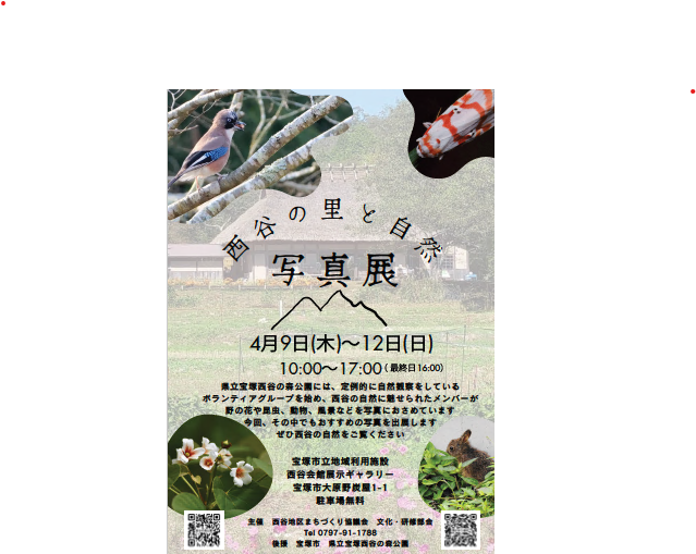 西谷の自然を撮影した写真の展示