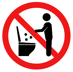 トイレットペーパー以外のゴミは流さないで