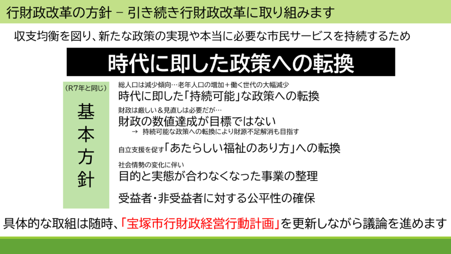 行財政改革の方針