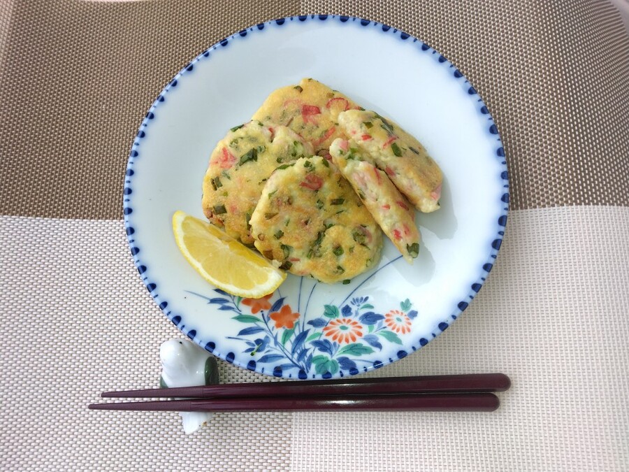 豆腐とかにかまのふわふわ焼き