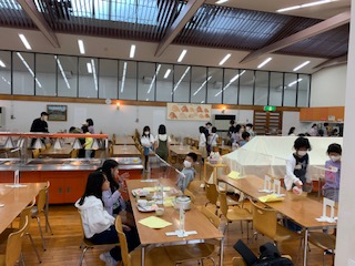 自然学校1日目 夕食(9/20)