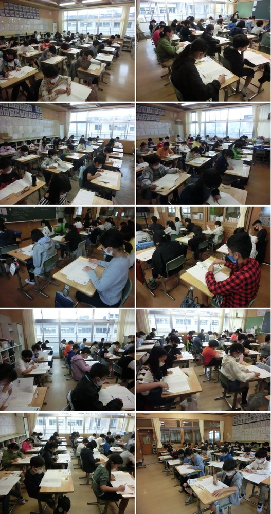 学力・学習状況調査の様子