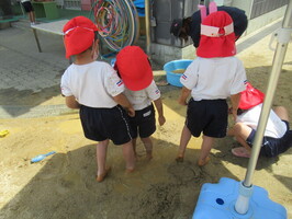 どろんこ遊びの写真