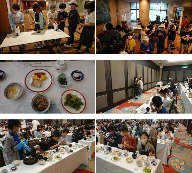朝食の様子