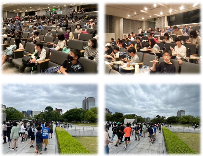 修学旅行　昼食の様子
