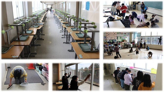 学期末大そうじの様子