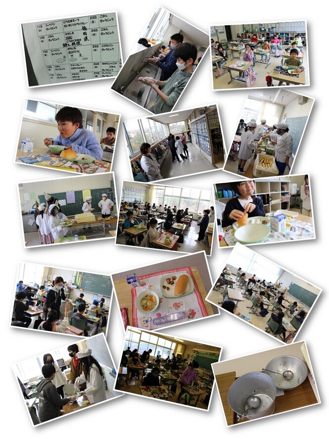 3学期給食初日の様子
