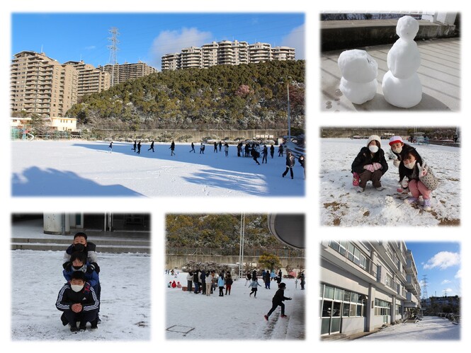 雪遊びの様子