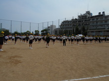 集合する写真