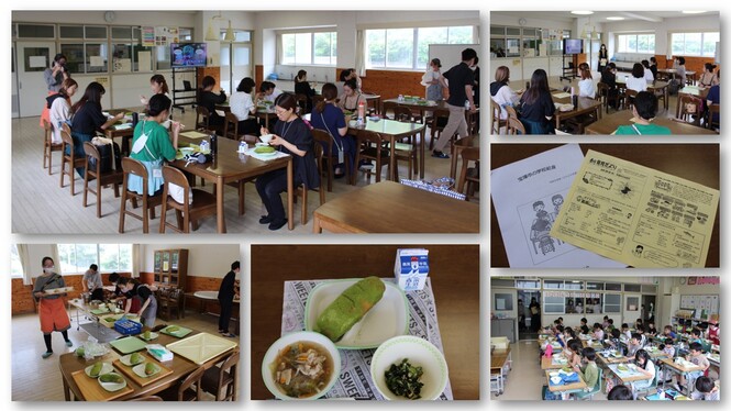 給食試食会の様子