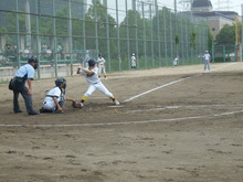 野球部試合の写真