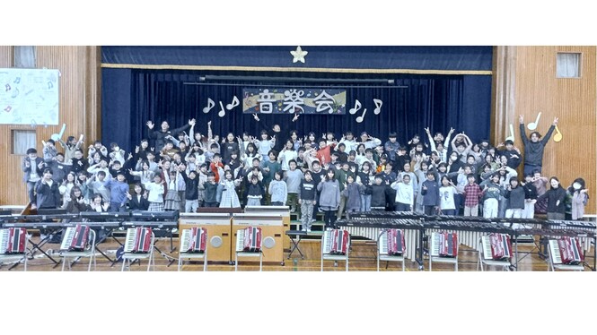 音楽会を終えた5年生と6年生