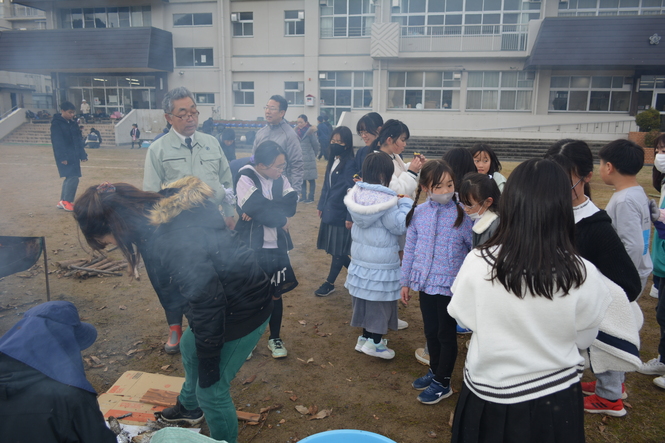 焼き芋の様子