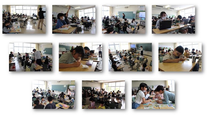 初めての参観の様子（2・3・6年生）