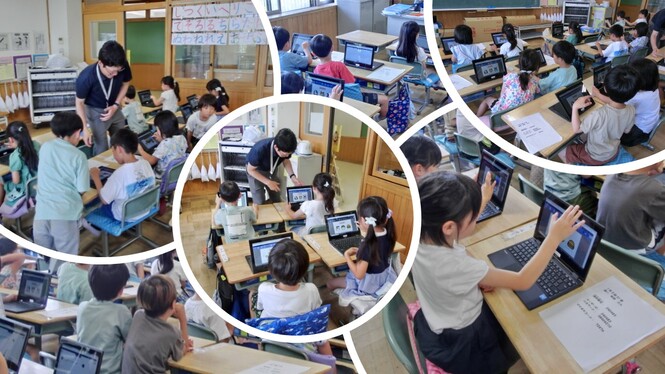 タブレット学習の様子
