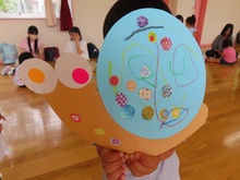子どもが作ったかたつむりの写真