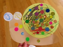 子どもが作ったかたつむりの写真