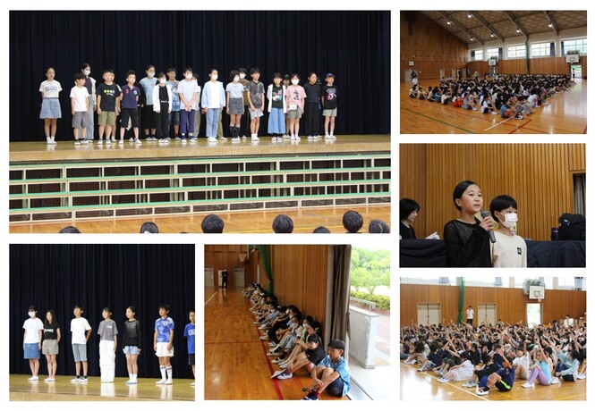児童朝会の様子