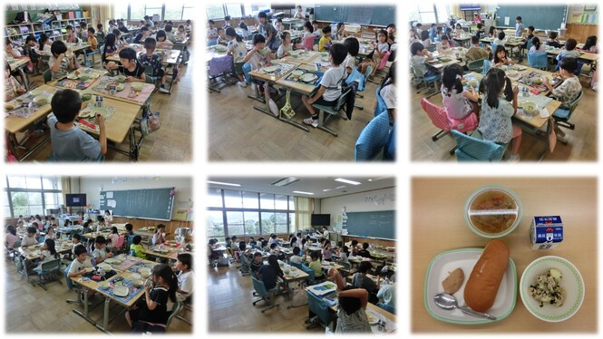 1学期最後の給食の様子