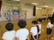 七夕の集いに参加している子どもたちの写真