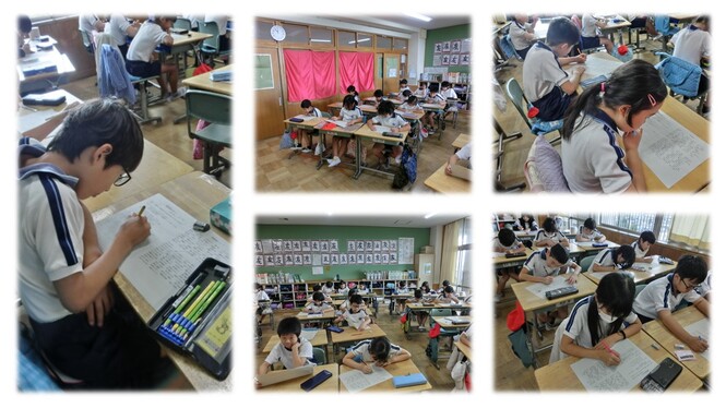 選挙標語を作ろうの授業の様子