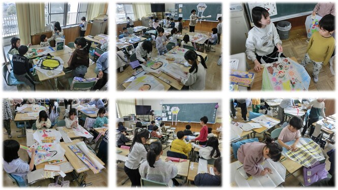 凧作りの様子