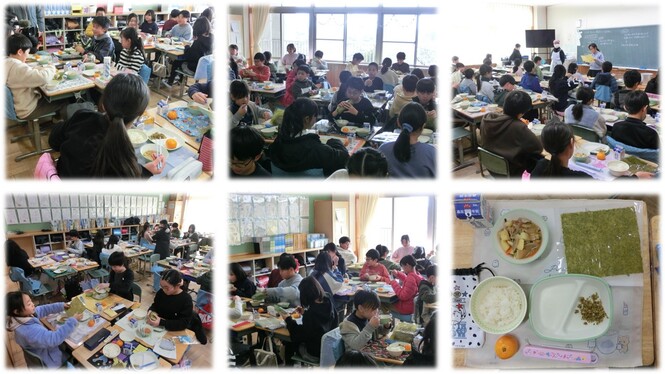 防災給食の様子