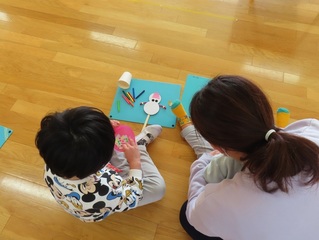 ひよこ組、ぱんだ組親子の写真