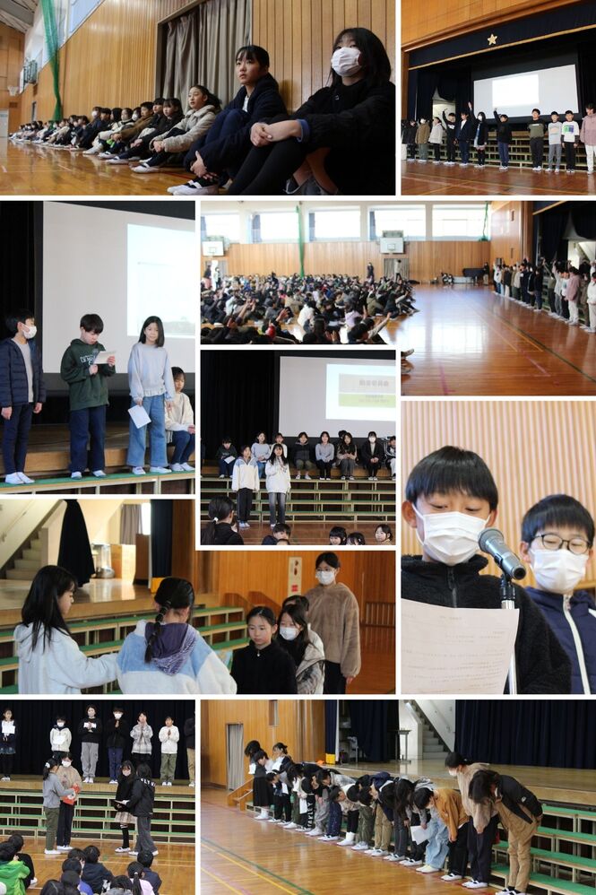児童朝会の様子