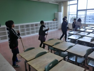 卒業式準備