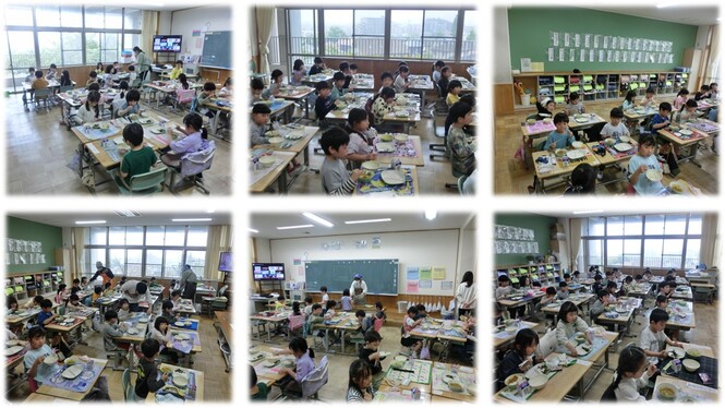 1年生の給食の様子