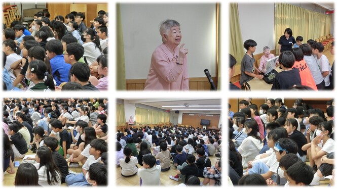 岡邊好子さんによる平和講話の様子