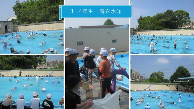 着衣水泳の様子