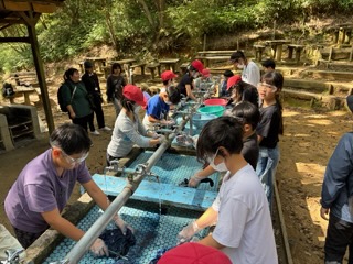 藍染め体験。