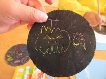 スクラッチアートの写真