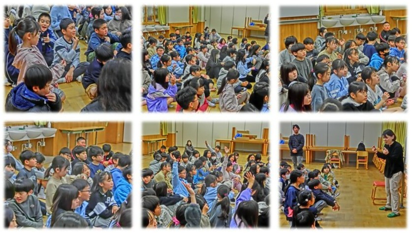 手話体験の様子