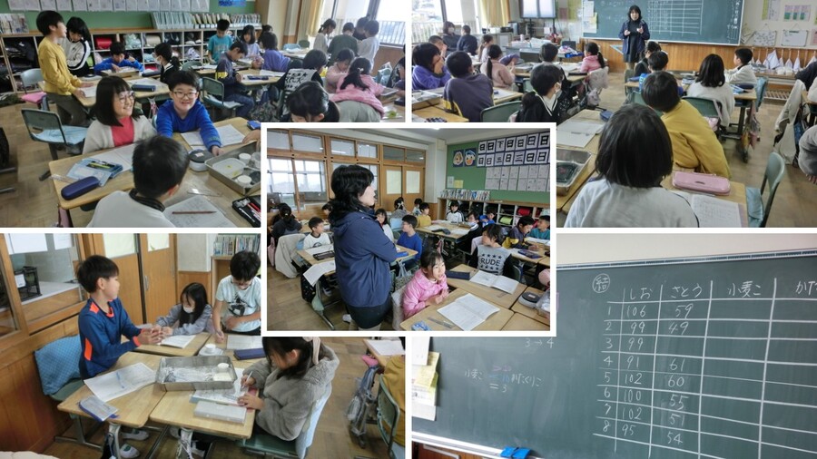 3年生の理科の実験の様子