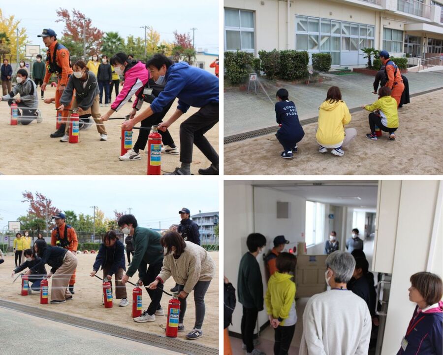 職員の防災訓練の様子