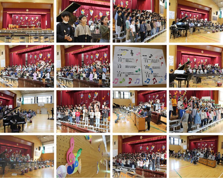 児童鑑賞日の音楽会の様子